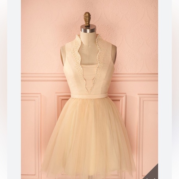 Minuet light peach prom dress Large - Picture 4 of 10